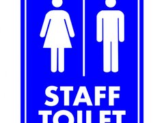 Staff Toilet Blue Sign